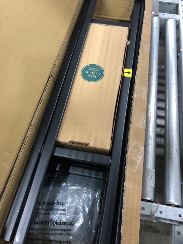 Photo 3 of **opened**
twin 38in x 75in 
ZINUS 9 Inch Metal Smart Box Spring with Quick Assembly / Mattress Foundation / Strong Metal Frame / Easy Assembly, Twin Twin Quick Assembly