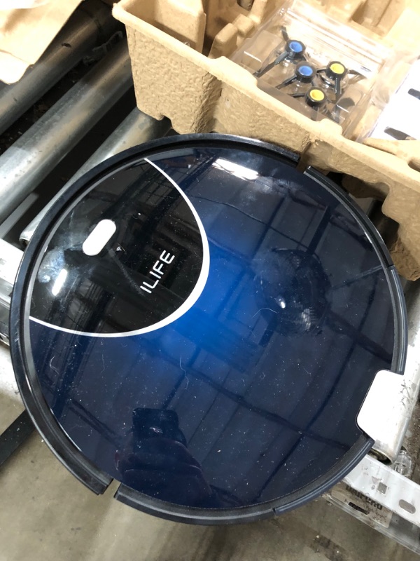 Photo 3 of **USED**
ILIFE V80 Max Mopping Robot Vacuum and Mop Combo - 2000Pa Suction Wi-Fi Automatic Vacuum Cleaner Robot Works with Alexa - 750ml Dustbin Robotic Vacuum Cleaner for Pet Hair Hardwood Floors Carpet