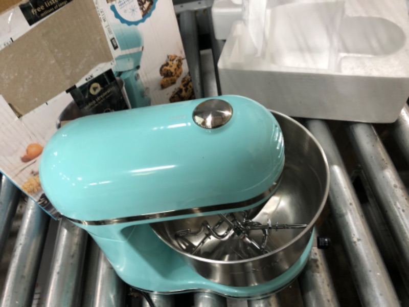 Photo 2 of **OPENED**
Delish by DASH Compact Stand Mixer, 3.5 Quart with Beaters & Dough Hooks Included - Blue 3.5 Quart Blue