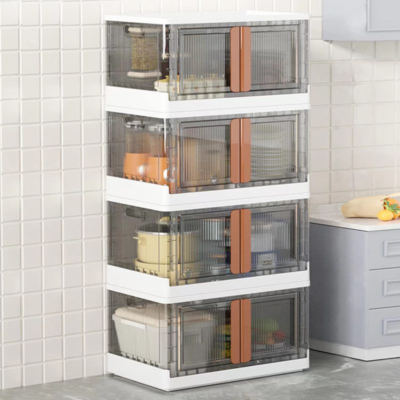 Photo 1 of ***SEE NOTE*** Storage Bins with Lids - 4 Packs 19Gal Plastic Storage Bins for Closet Organizers and Storage, Folding Storage Box, Stackable Storage Bins with Open Front Door, Storage Bins with wheels, Collapsible Storage Bins
