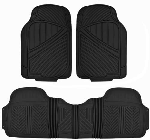 Photo 1 of BDK MotorTrend Universal Fit 3-Piece Heavy Duty Rubber Car Mat - (Black)
