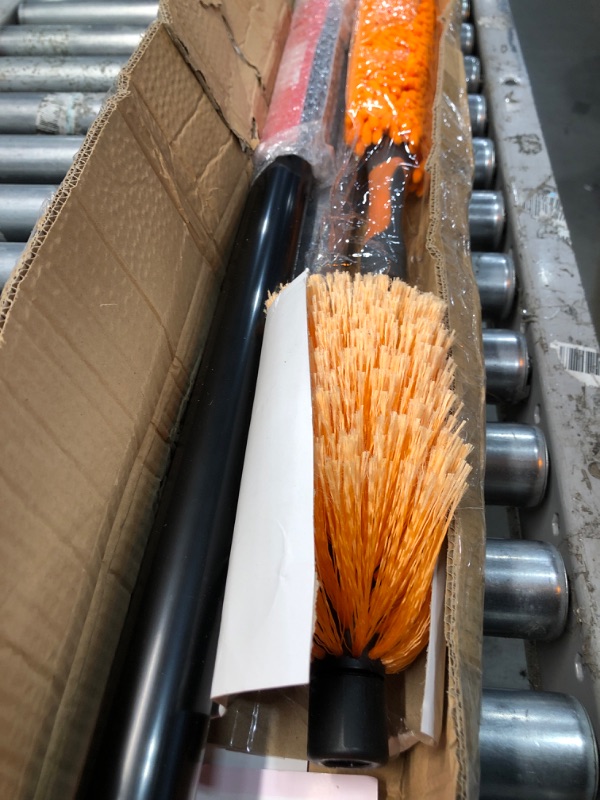 Photo 3 of 36 Foot High Reach Duster Kit with 7-30 ft Extension Pole // High Ceiling Dusting and Window Cleaning Kit with Telescopic Pole // Window Washer & Squeegee, Cobweb Duster, Fan Blade and Feather Dusters 30 feet