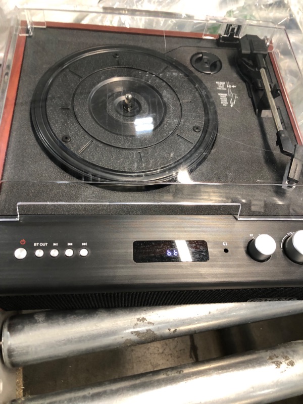 Photo 1 of Victrola VTA-71-MAH Brighton Dual Bluetooth Turntable with Built-in Speakers (33/48/78) (Mahogony)*see notes**