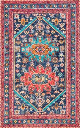 Photo 1 of 200MJSH03A-508 Multi Flower Power Area Rug 5'x8'
