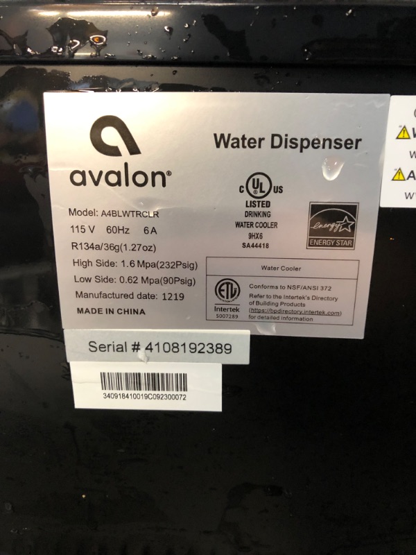 Photo 4 of Avalon Bottom Loading Water Cooler Dispenser with BioGuard- 3 Temperature Settings- UL/Energy Star Approved- Bottled