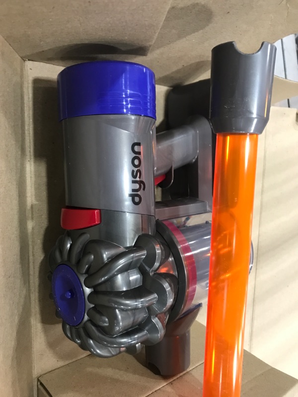 Photo 3 of Casdon Little Helper Dyson Cord-Free Vacuum Cleaner Toy, Grey, Orange and Purple (68702) Dyson Ball Vacuum Toy Vacuum with Working Suction and Sounds, 2 lbs, Grey/Yellow/Multicolor Toy + Dyson Ball Vacuum