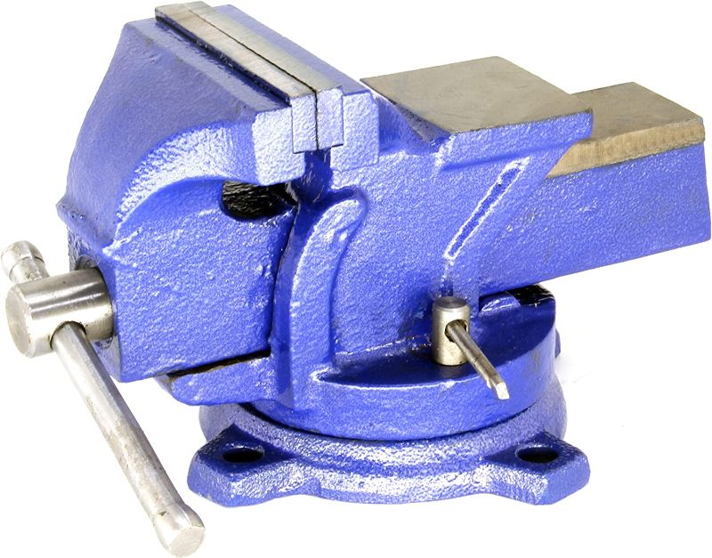 Photo 1 of **PARTS ONLY BROKEN!!! 
HFS Heavy Duty Bench Vise - 360 Swivel Base with Lock, Big Size Anvil Top (4'')
Size:4''
