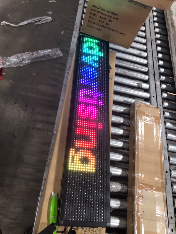 Photo 1 of LED WiFi+USB RGB color sign 40" x 8" with high resolution P10 and new SMD technology. Perfect solution for advertising