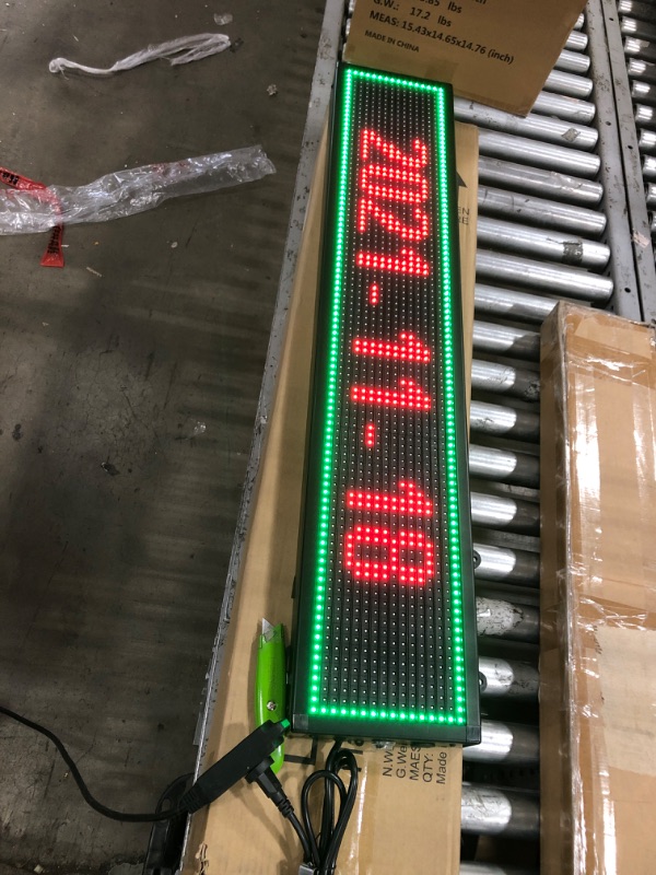 Photo 3 of LED WiFi+USB RGB color sign 40" x 8" with high resolution P10 and new SMD technology. Perfect solution for advertising