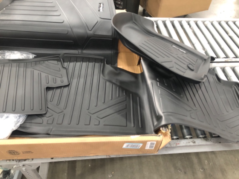 Photo 4 of SMARTLINER 3 Row Floor Mats & Cargo Liner Behind 3rd Row Set Compatible with 2021-2023 Suburban/Yukon XL w/ 2nd Row Bench Seat