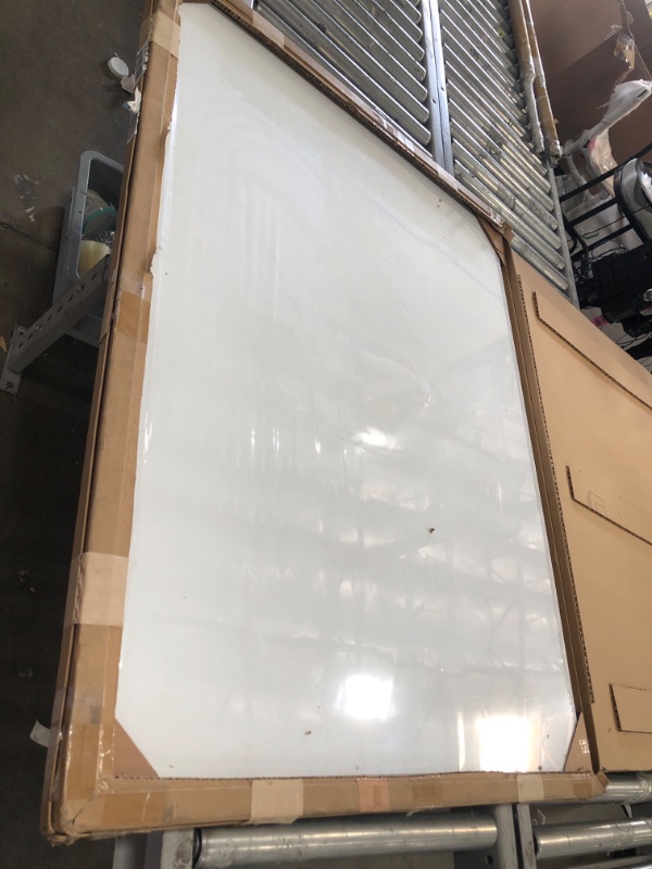 Photo 2 of DENTED FRONT***Amazon Basics Magnetic Dry Erase White Board, 35 x 47-Inch Whiteboard - Silver Aluminum Frame 35" x 47" Magnetic, Aluminum Frame