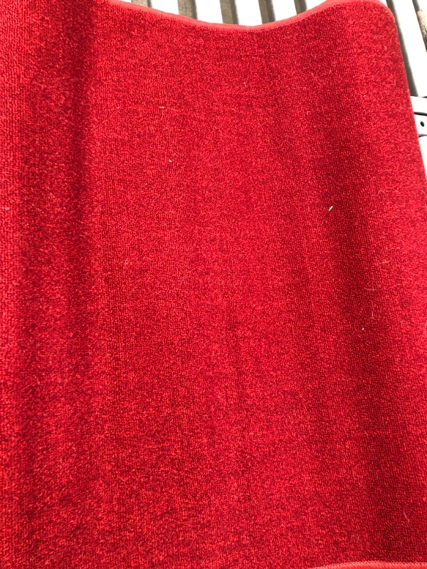 Photo 1 of 2'7 x 9'7 red area rug runner.