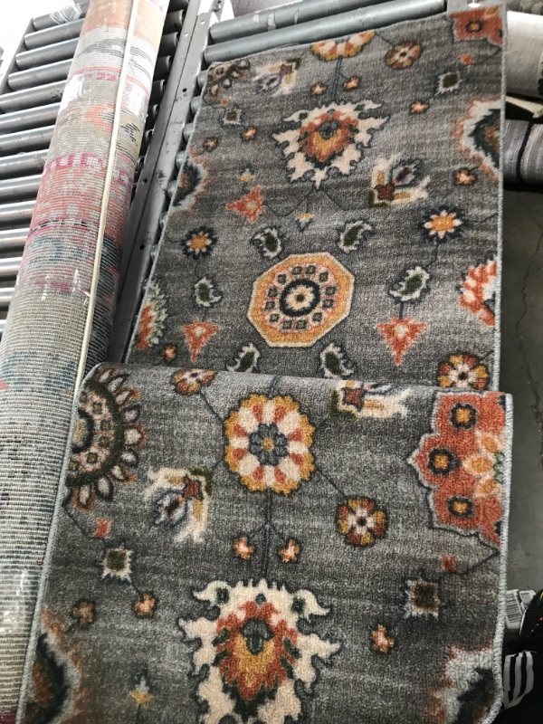 Photo 1 of 2'x6' Multi Colored Floral Pattern Style Runner Rug 