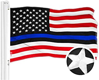 Photo 1 of 4x6ft blue lives matter black white blue flag