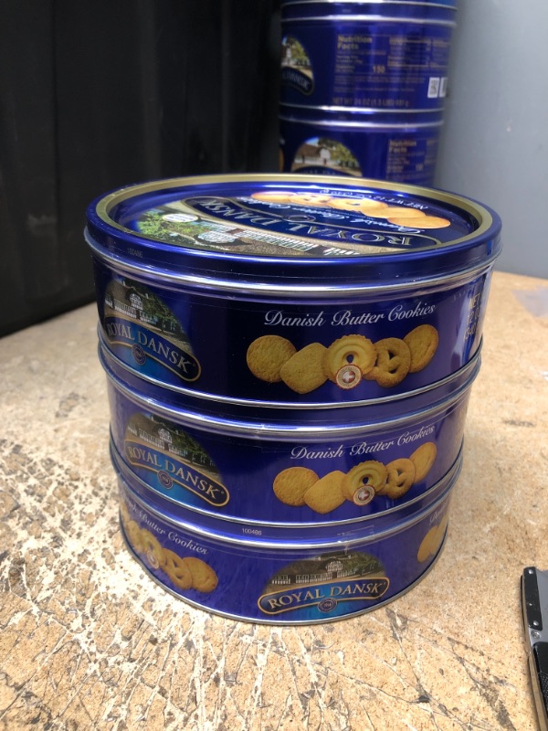 Photo 2 of 3PK-Royal Dansk 24 Oz Danish Butter Cookie Tin
