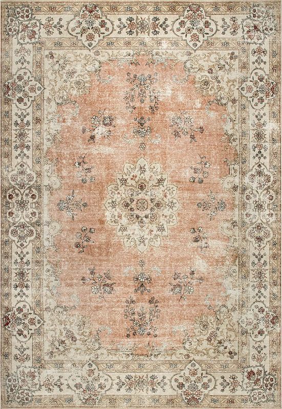 Photo 1 of 
nuLOOM Ren Vintage Floral Machine Washable Area Rug
Size:Peach
Color:5 x 8 Feet