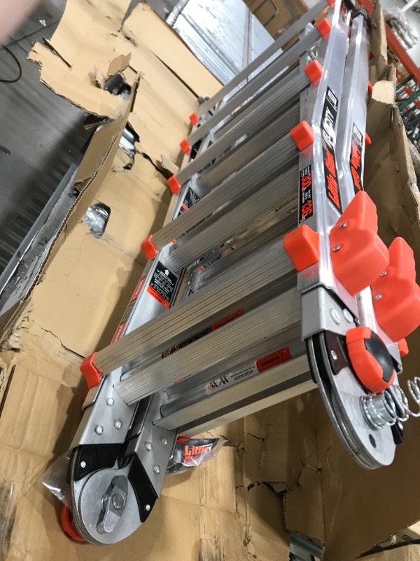 Photo 3 of **SIDE BUTTON LOOSE** Little Giant Ladders, Velocity with Ratchet Levelers, M22, 22 Ft, Multi-Position Ladder, Aluminum, Type 1A, 300 lbs Weight Rating, (15422-801) 22 Ft. With Levelers No Accessory