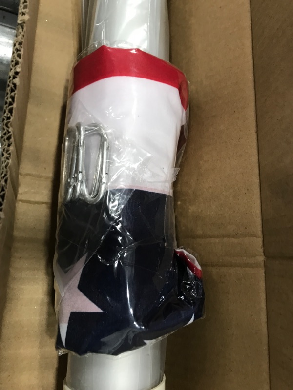 Photo 4 of **MISSING PARTS** Gientan 20FT Telescopic Flag Pole, Extra Thick Heavy Duty Aluminum Flagpole Kit with 3x5 US Flag and Golden Ball Finial, Outdoor In Ground Telescoping Flagpole for Commercial Residential Yard, Silver
