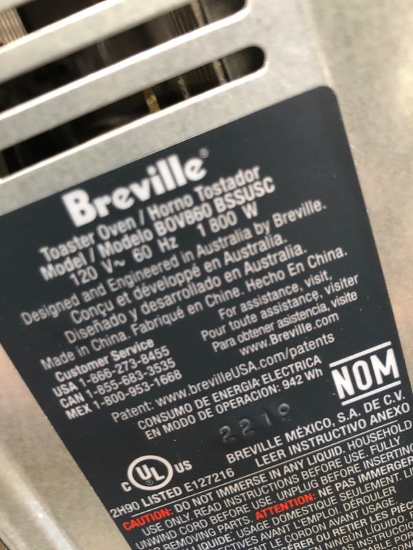 Photo 7 of Breville Smart Oven Air Fryer Pro, Brushed Stainless Steel, BOV900BSS
