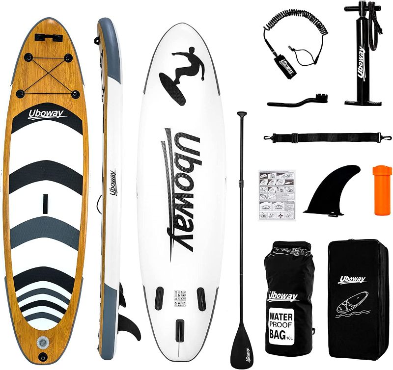 Photo 1 of *** used *** **** unable to test ****
Uboway Inflatable Stand Up Paddle Board 10' /11' Paddleboard Inflatable Ultra-Light with Premium Sup & Backpack Accessories for All Skill Levels, Non-Slip Deck, Dry Bag & Hand Pump, Sup for Adults
