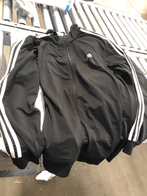 Photo 2 of adidas Men's Essentials Warm-Up 3-Stripes Track Top X-Large Black/White