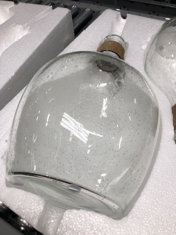 Photo 4 of Signature Design by Ashley Marcin Modern Glass 2 Peiece Bottle Neck Vase Set, Clear