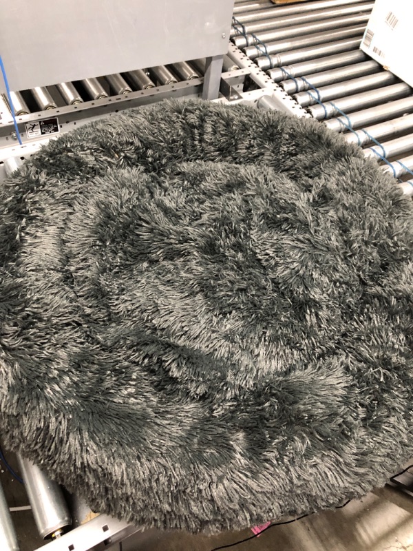 Photo 3 of Bessie and Barnie Bagel Dog Bed - Extra Plush Faux Fur Dog Bean Bed - Circle Dog Bed - Waterproof Lining and Removable Washable Cover - Calming Dog Bed - Multiple Sizes & Colors Available Frosted Grey M - 36"