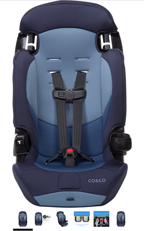 Photo 3 of Cosco Finale Dx 2-In-1 Combination Booster Car Seat, Sport Blue, 1 Count (Pack of 1)