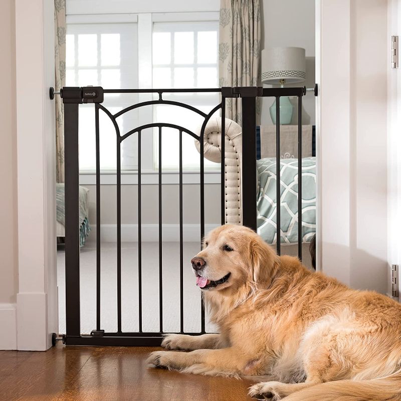 Photo 1 of Safety 1St Décor Easy Install Tall & Wide Baby And Pet Gate With Pressure Mount Fastening
