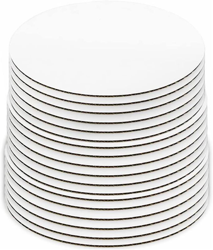 Photo 1 of Corrugated Round Cake Boards | Grease Proof Cardboard Disposable Cake Pizza Circle (12 Inches - 100 Case)
