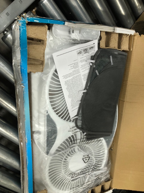 Photo 5 of 9 in. 3-Speed Expandable Reversible Twin Window Fan with Remote Control and Removable Cover and Bug Screen