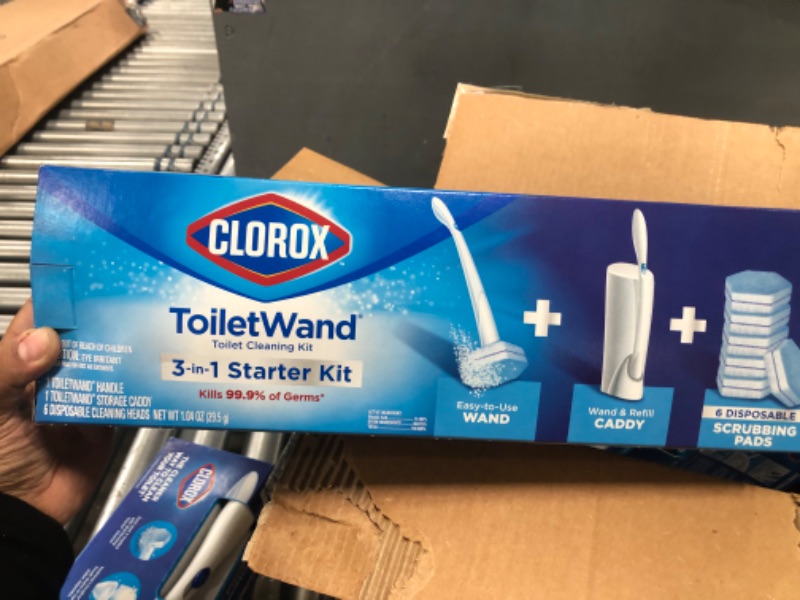 Photo 2 of Clorox ToiletWand Disposable Toilet Cleaning System - ToiletWand, Storage Caddy and 6 Disinfecting ToiletWand Refill Heads (Packaging May Vary) (03191)