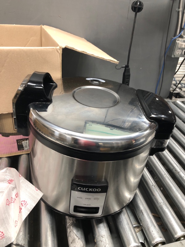 Photo 2 of CUCKOO CR-3032 | 30-Cup (Uncooked) Commercial Rice Cooker & Warmer | Automatic Warm Mode, Nonstick Inner Pot, Detachable Inner Lid | Stainless Steel