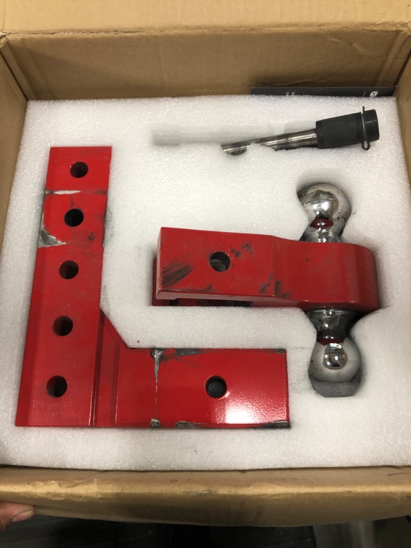 Photo 2 of ***PARTS ONLY***
Adjustable Trailer Hitch, Fits 2.5 Inch Receiver,8 Inch Drop Hitch, 18,500 LBS GTW, Aluminum Forged Shank, 2 Inch & 2-5/16 Inch Dual Balls, Towing Hitch with Lock Pins
