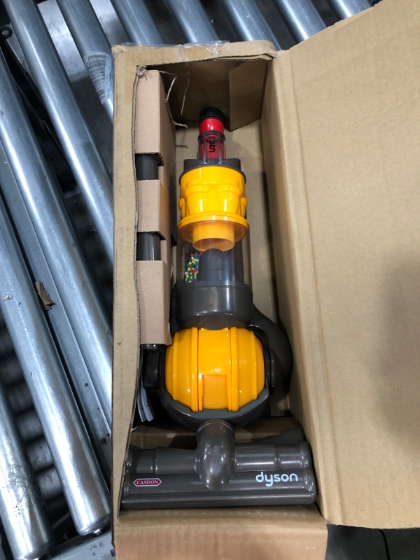 Photo 2 of Casdon Dyson Ball | Miniature Dyson Ball Replica For Children Aged 3+ | Features Working Suction To Add Excitement To Playtime Grey/Yellow