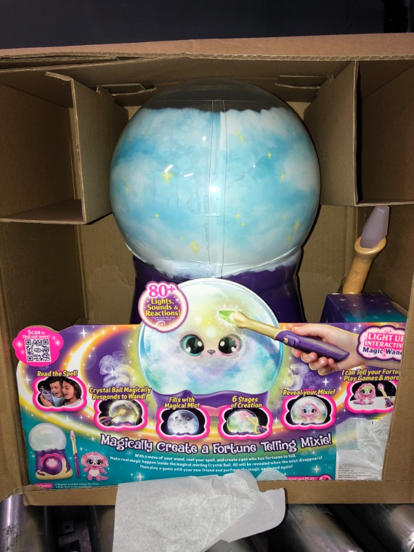 Photo 3 of Magic Mixies Magical Misting Crystal Ball with Interactive 8 inch Pink Plush Toy and 80+ Sounds and Reactions