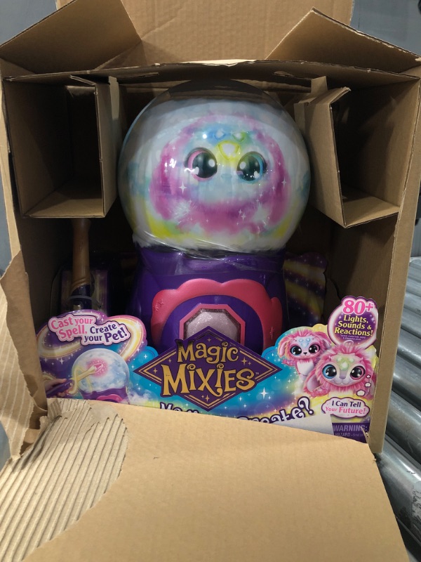 Photo 3 of Magic Mixies Magical Misting Crystal Ball with Interactive 8 inch Pink Plush Toy and 80+ Sounds and Reactions
