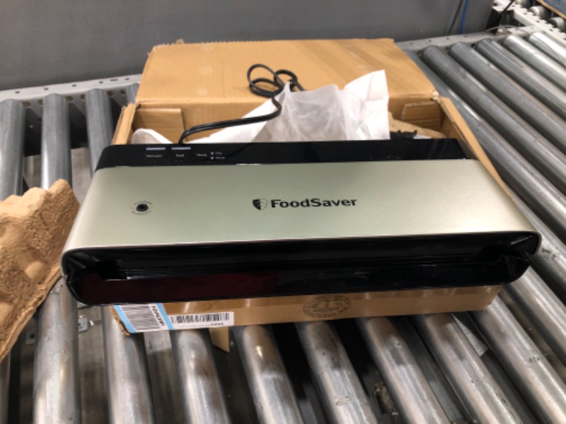 Photo 1 of FoodSaver VS0150 PowerVac Compact Vacuum Sealing Machine, Vertical Vacuum Sealer Storage, Black
