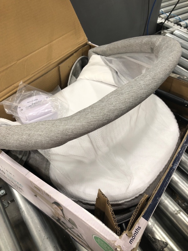 Photo 1 of Baby Delight Beside Me Doze Deluxe Baby Bassinet, Bedside Sleeper, Foldable, Removeable Canopy, Pebble Grey
