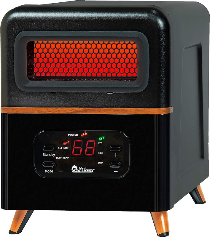 Photo 1 of Dr Infrared Heater DR-978 Infrared Space Heater, Hybrid, Black & DR-238 Carbon Infrared Outdoor Heater for Restaurant, Patio, Backyard, Garage, and Decks, Standard, Black
