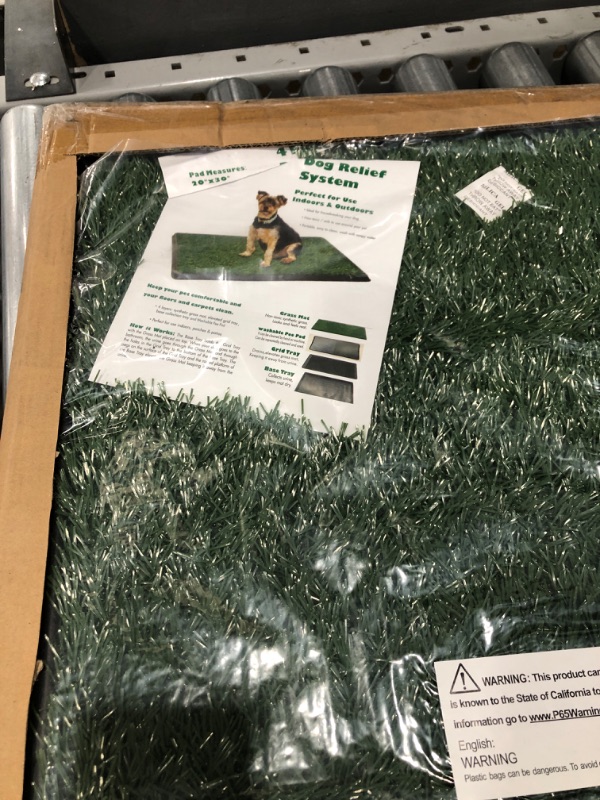 Photo 3 of Artificial Grass Puppy Pad for Dogs and Small Pets - 20x30 Inch Reusable 4-Layer Training Potty Pad with Tray - Dog Housebreaking Supplies