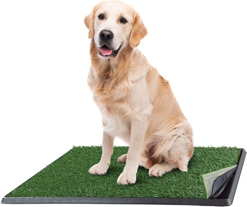 Photo 1 of Artificial Grass Puppy Pad for Dogs and Small Pets - 20x30 Inch Reusable 4-Layer Training Potty Pad with Tray - Dog Housebreaking Supplies