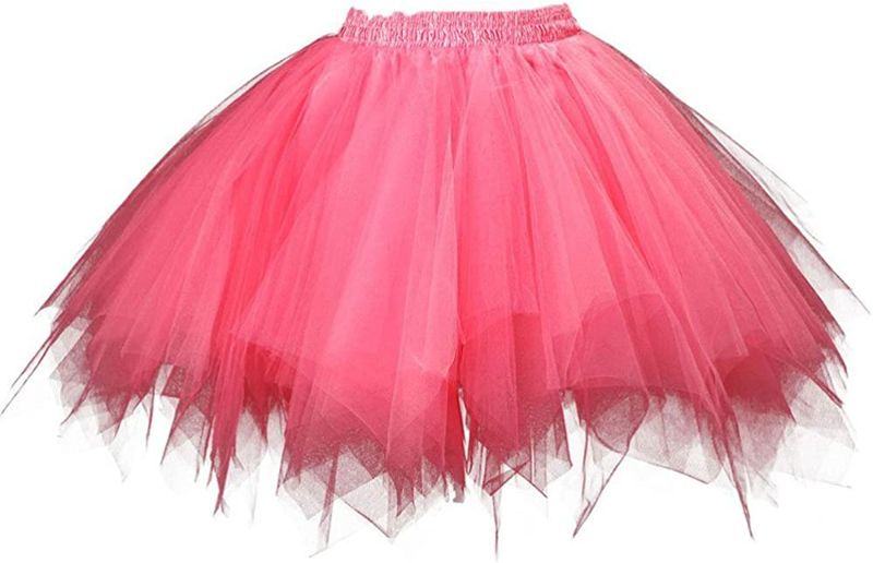 Photo 1 of MsJune Women's 1950s Vintage Petticoats Crinolines Bubble Tutu Dance Half Slip Skirt (S)
