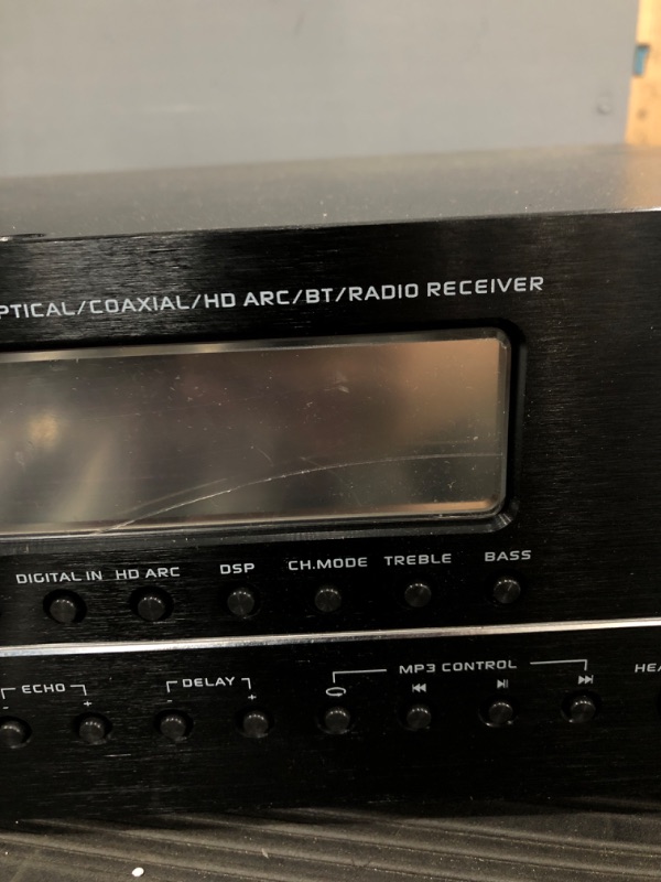 Photo 1 of Pyle 7.1-Channel Hi-Fi Bluetooth Stereo Amplifier - 2000 Watt AV Home Theater Speaker Subwoofer Surround Sound Receiver w/ Radio, USB, RCA, HDMI, MIC IN, Supports 4K UHD TV, 3D, Blu-Ray - PT796BT