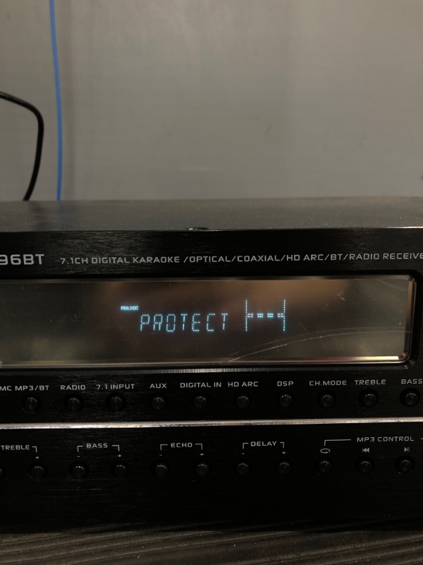 Photo 1 of Pyle 7.1-Channel Hi-Fi Bluetooth Stereo Amplifier - 2000 Watt AV Home Theater Speaker Subwoofer Surround Sound Receiver w/ Radio, USB, RCA, HDMI, MIC IN, Supports 4K UHD TV, 3D, Blu-Ray - PT796BT