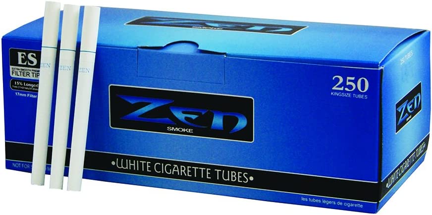 Photo 1 of  Zen White (Light/Blue) King Size Tubes (250ct Box) Full Case!
