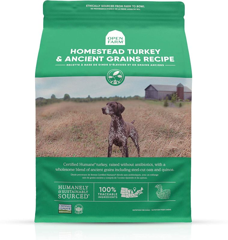 Photo 1 of **BB:02/2024**- Open Farm Ancient Grains Dry Dog Food, Humanely Raised Meat Recipe with Wholesome Grains and No Artificial Flavors or Preservatives
