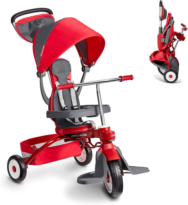 Photo 1 of **PARTS ONLY Radio Flyer Deluxe EZ Fold 4-in-1 Stroll 'N Trike, Red
