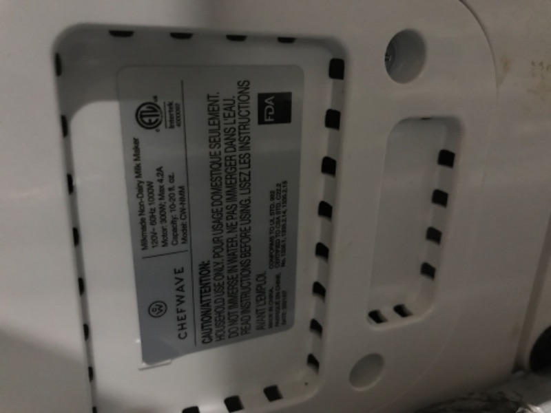 Photo 5 of **broken water reservoir***   ChefWave Milkmade Dairy Alternative Vegan Nut Milk Maker Machine Milk Machine Almond Milk Soy Milk Oat Milk Cashew Milk Coconut Milk Macadamia Milk, No Soaking, Auto-Clean, Delay Start, Recipe Book