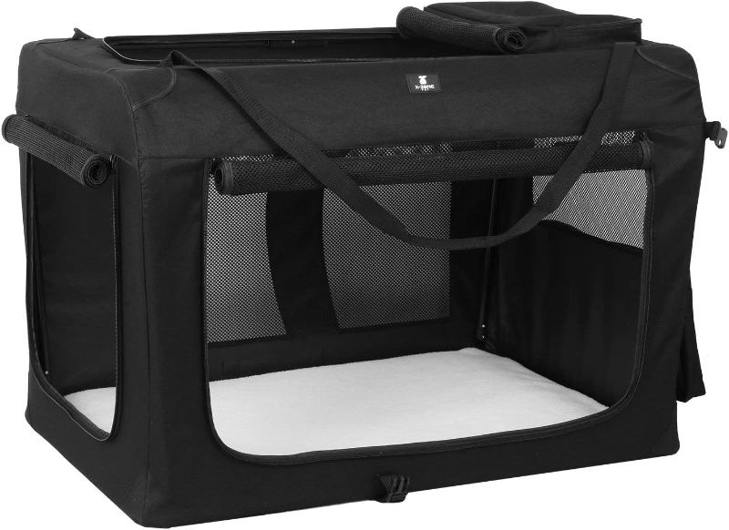 Photo 1 of 
X-ZONE PET 3-Door Folding Soft Dog Crate, Indoor & Outdoor Pet Home, Multiple Sizes and Colors Available
Size:28-Inch